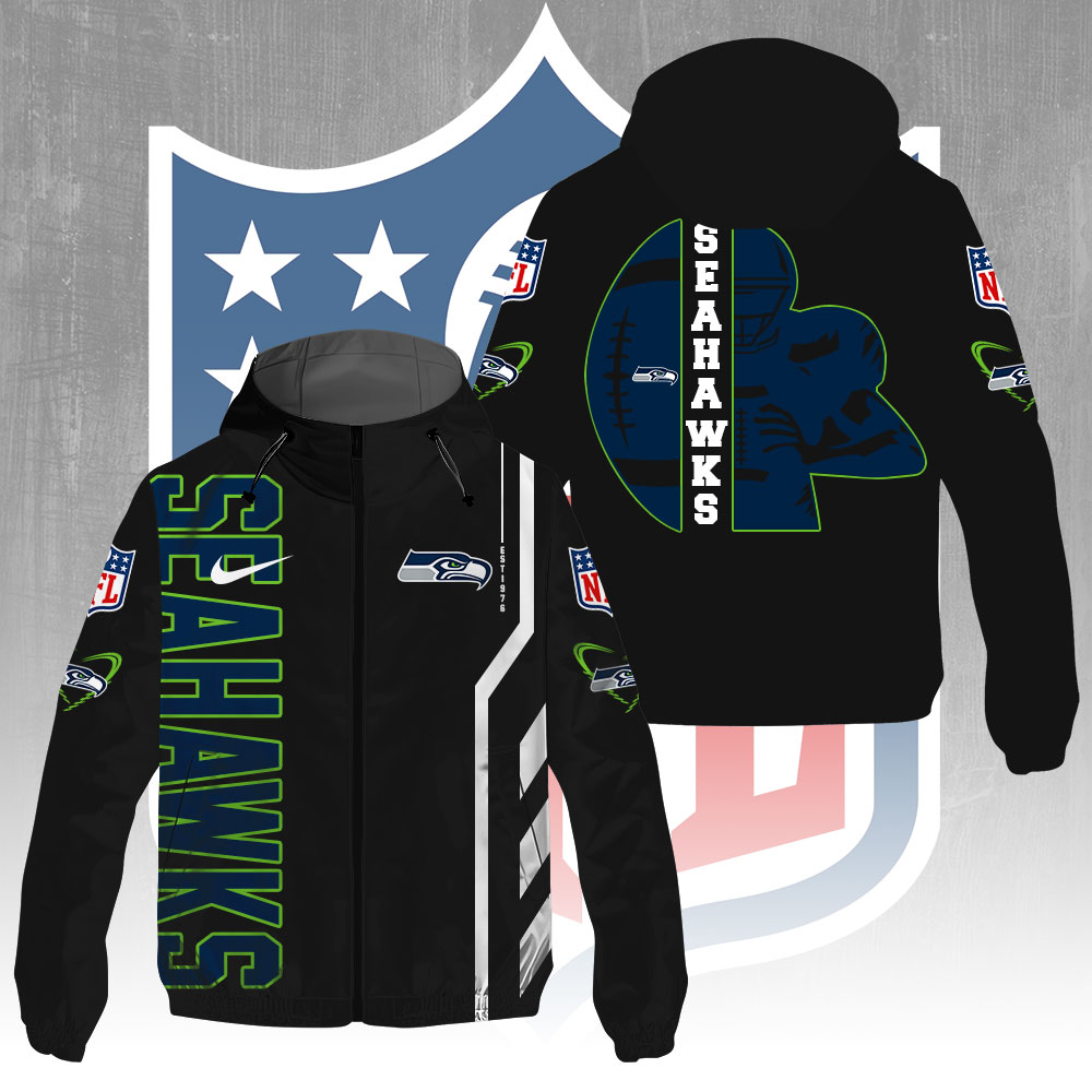 Sportswearmerch Seattle Seahawks NFL Windbreaker Jacket For Fan