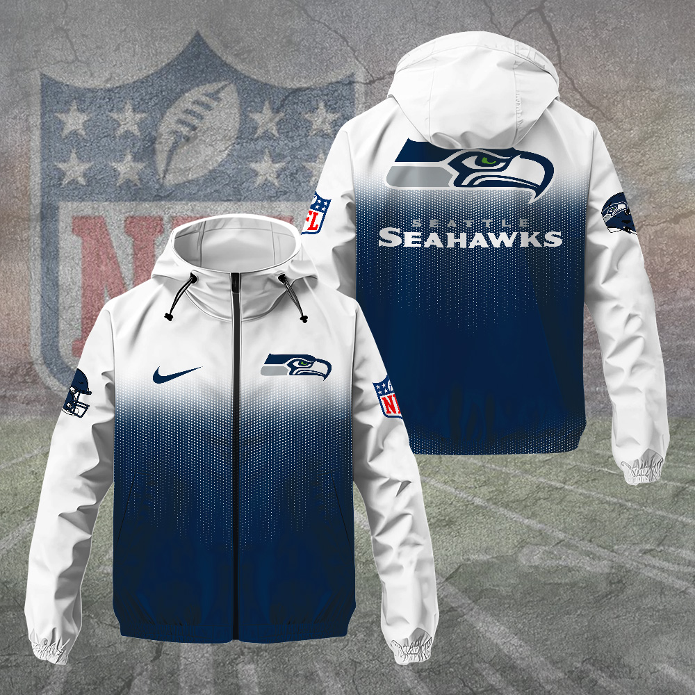 Sportswearmerch Seattle Seahawks NFL Windbreaker Jacket For Fan