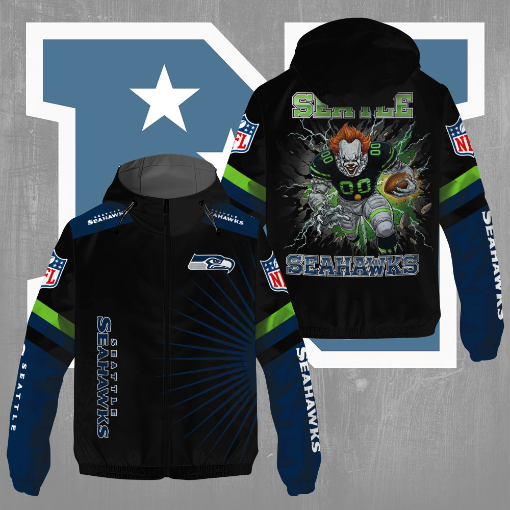 Sportswearmerch Seattle Seahawks NFL x Pennywise Windbreaker Jacket For Fan