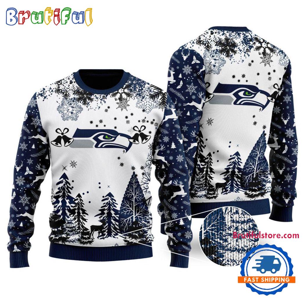 Sportswearmerch Seattle Seahawks NFL Xmas Tree Christmas Sweater For Fan