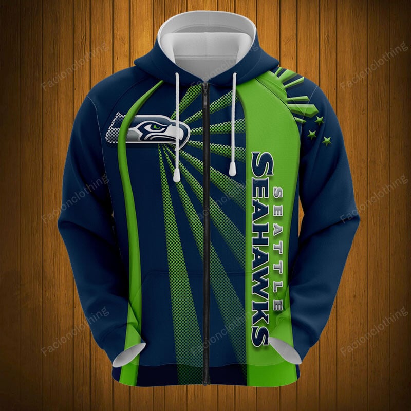 Sportswearmerch Seattle Seahawks NFL Zip Hoodie Personalized For Fan
