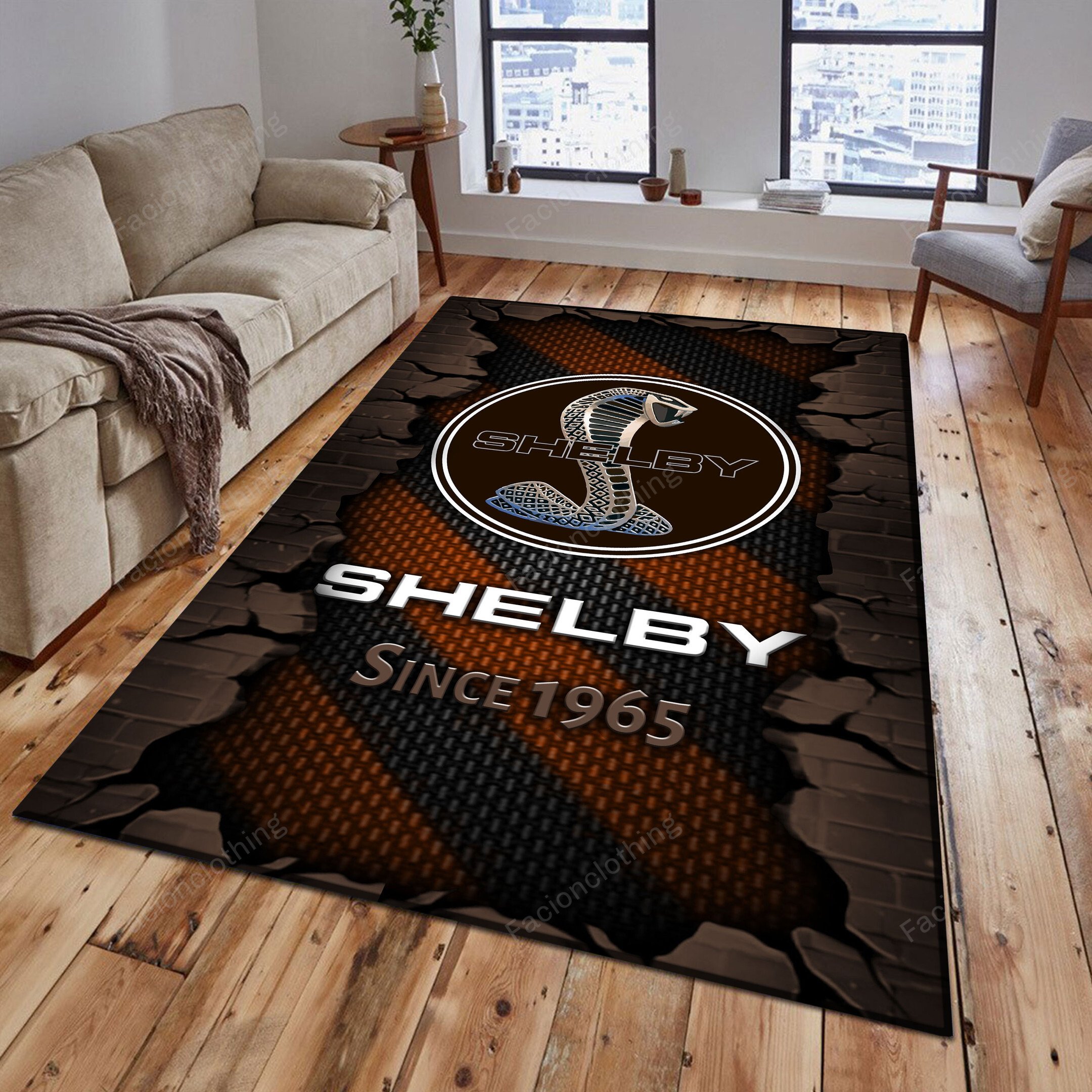 Sportswearmerch Shelby Car Personalized Rug For Fan
