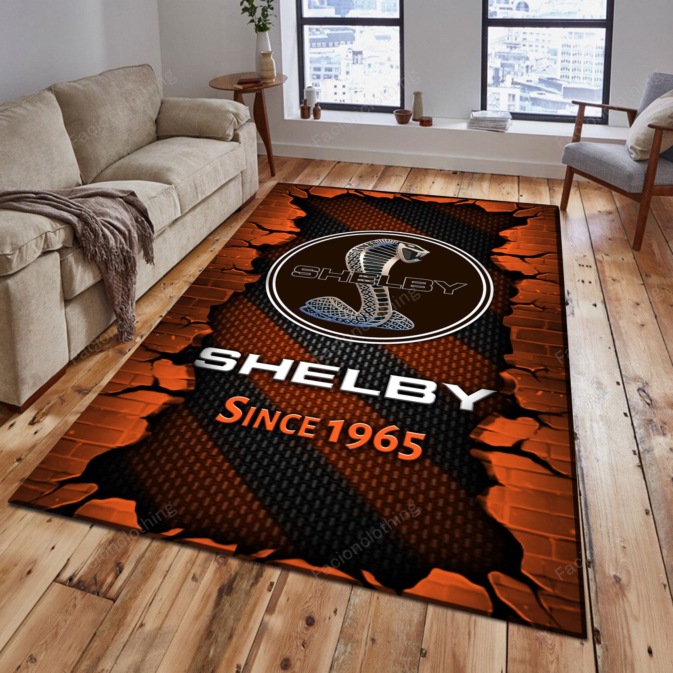 Sportswearmerch Shelby Car Personalized Rug For Fan