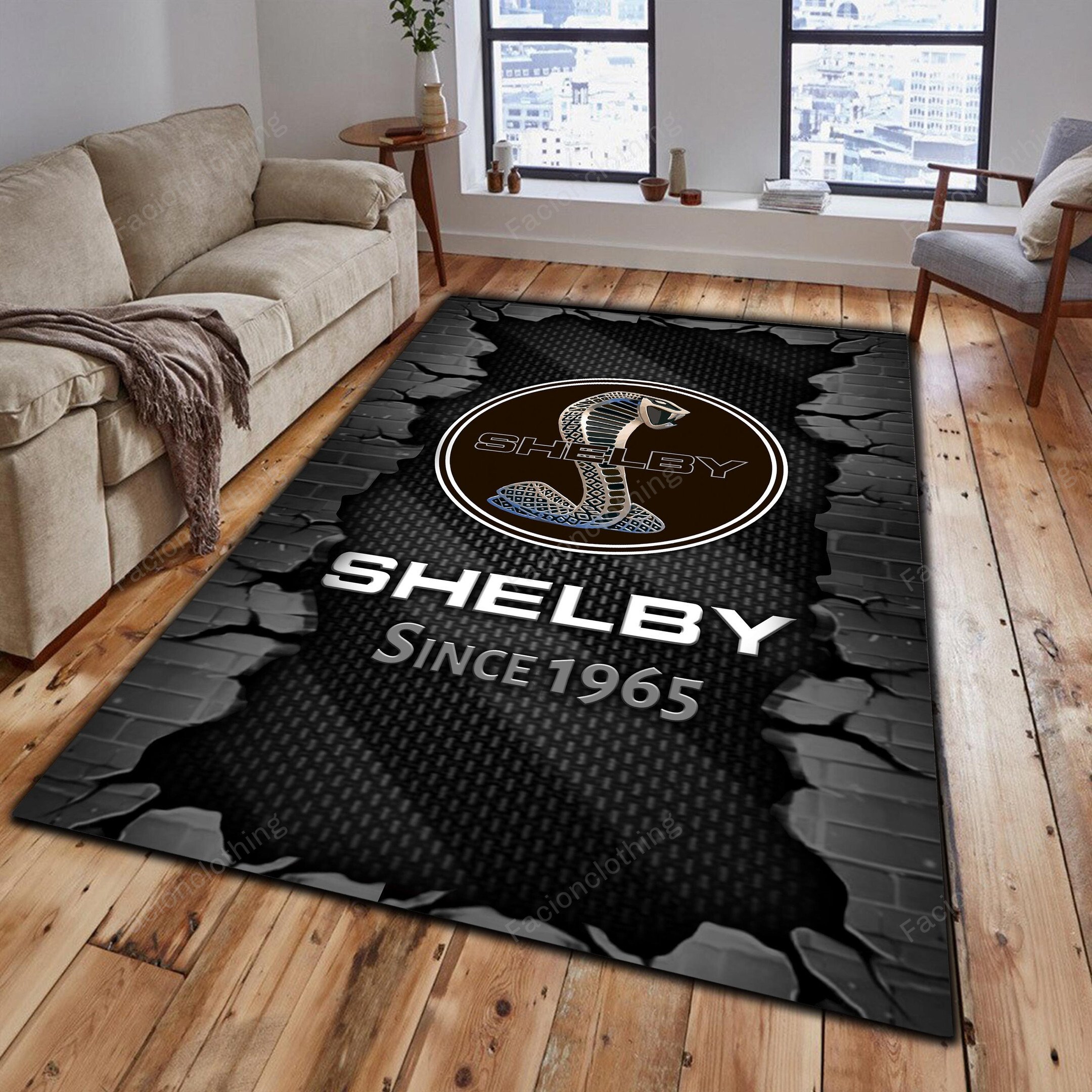 Sportswearmerch Shelby Car Personalized Rug For Fan