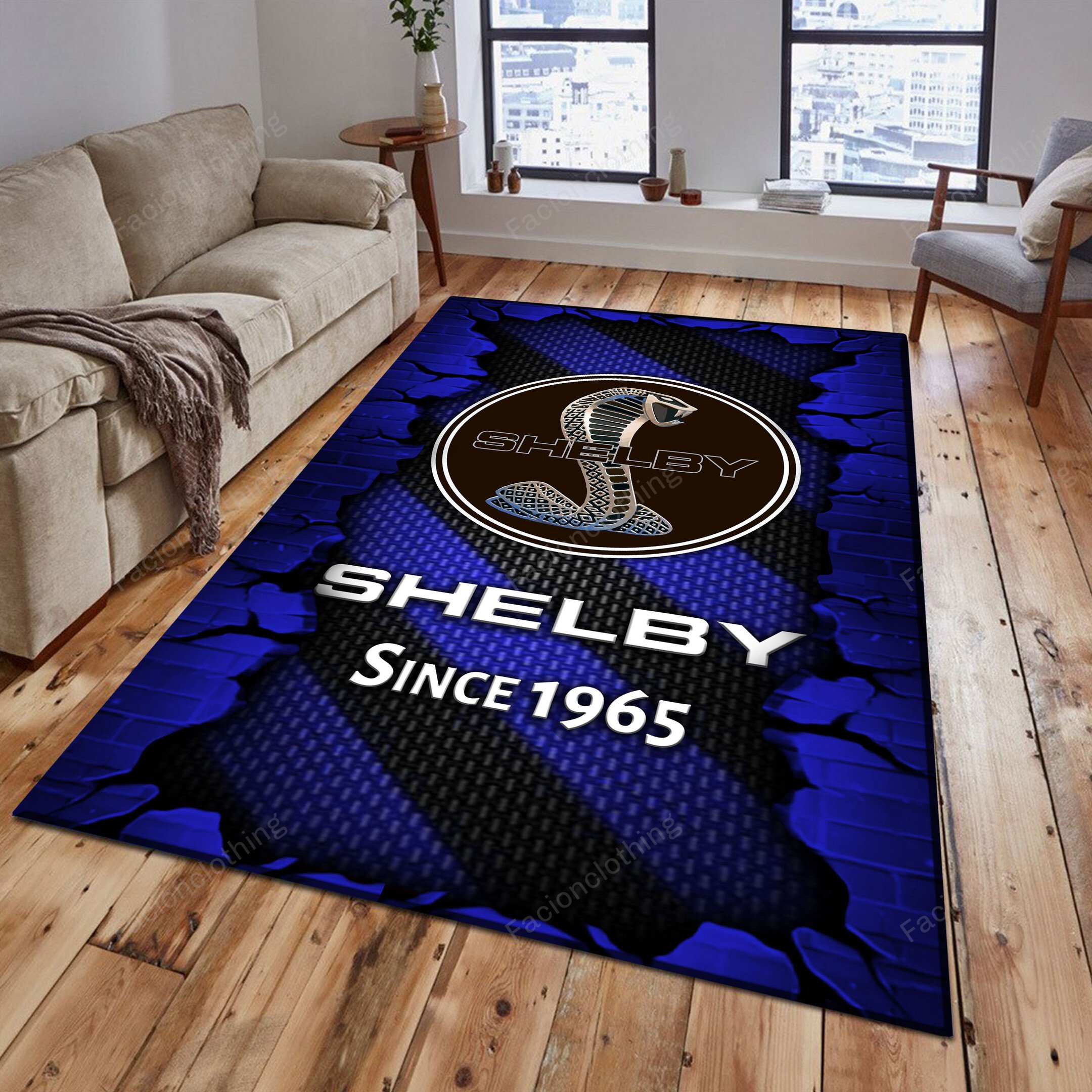 Sportswearmerch Shelby Car Personalized Rug For Fan