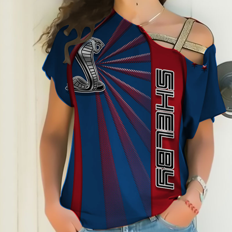 Sportswearmerch Shelby Mustang Car Personalized Fashion Strapless Short Sleeve For Fan
