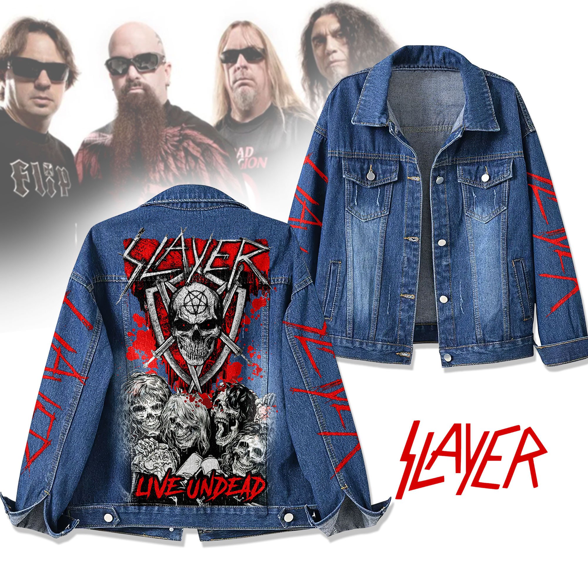 Sportswearmerch Slayer Denim Jacket Gift For Fans