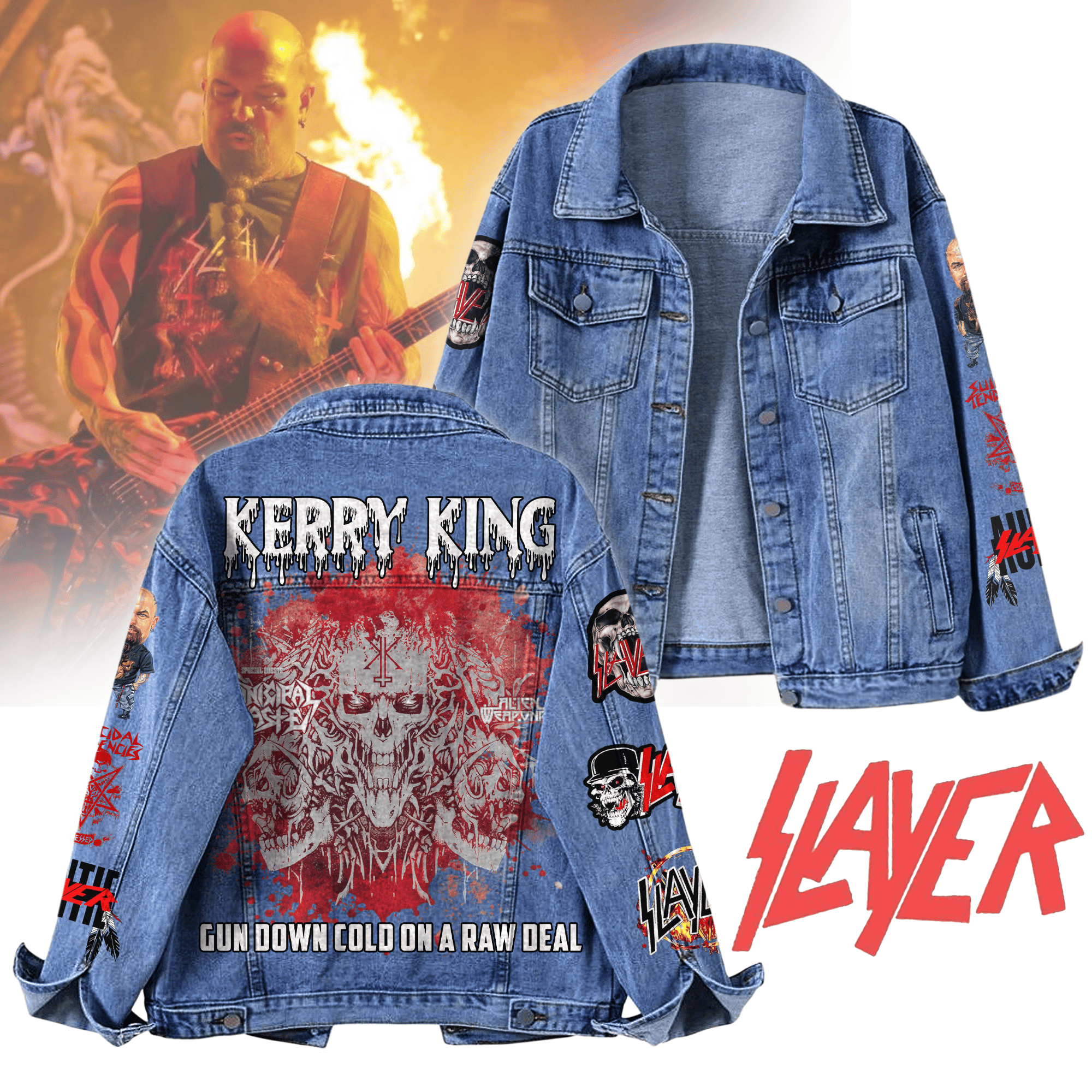 Sportswearmerch Slayer Denim Jacket Gift For Fans