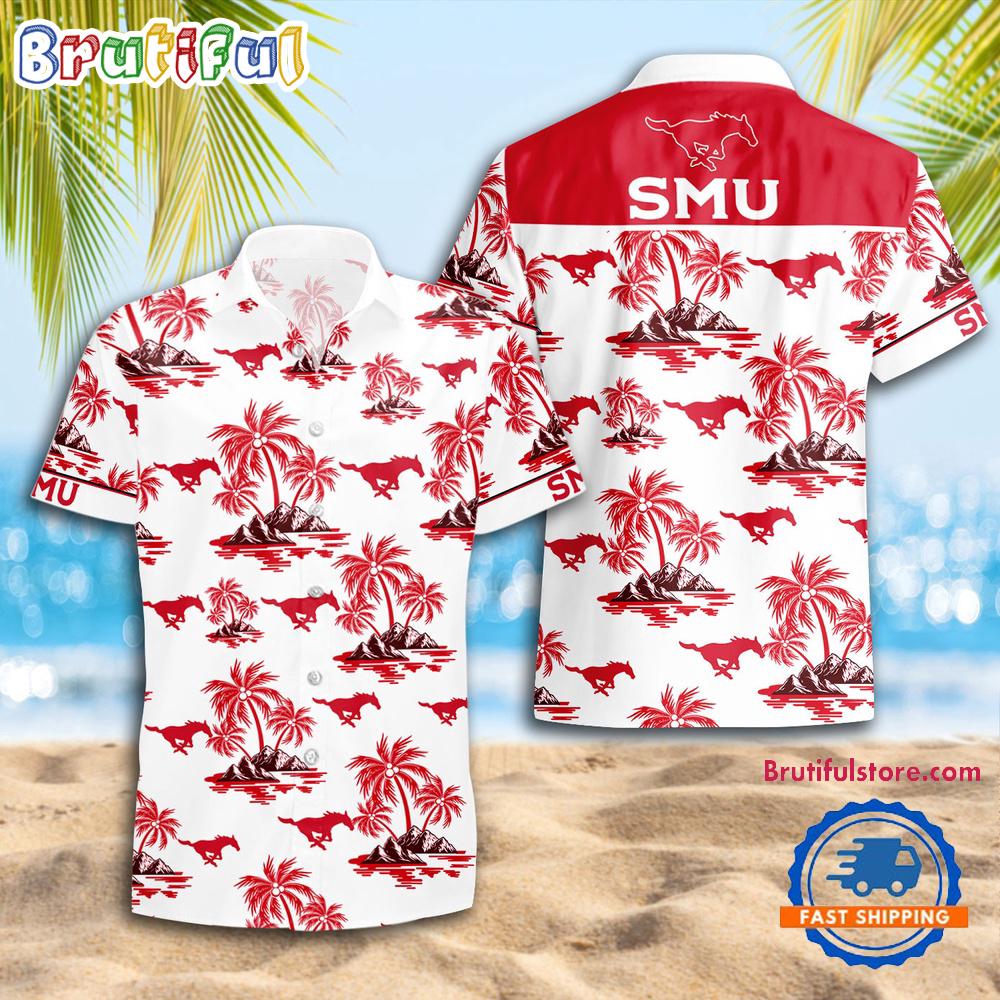Sportswearmerch SMU Mustangs NCAA Summer Personalized Hawaiian Shirt For Fan