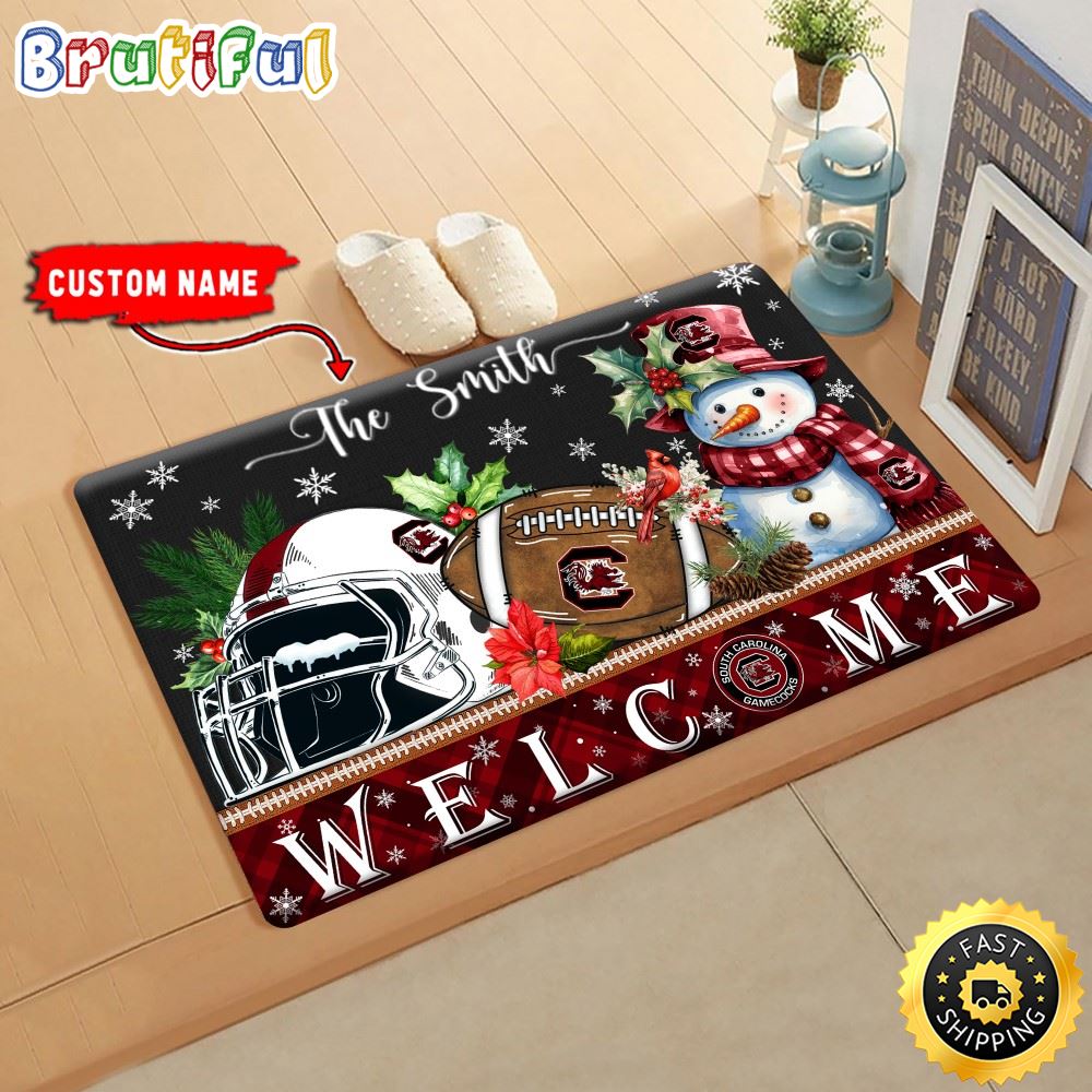 Sportswearmerch South Carolina Gamecocks NCAA Christmas Doormat For Fan