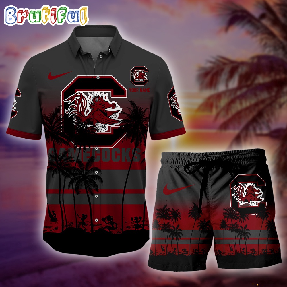 Sportswearmerch South Carolina Gamecocks NCAA Palm Tree Summer Personalized Set Short Set For Fan