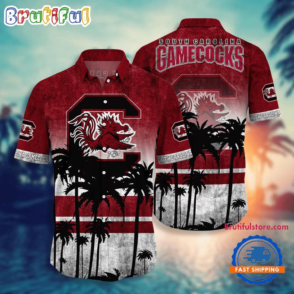 Sportswearmerch South Carolina Gamecocks NCAA Palm Tree Tropical Summer Beach Hawaiian Shirt For Fan