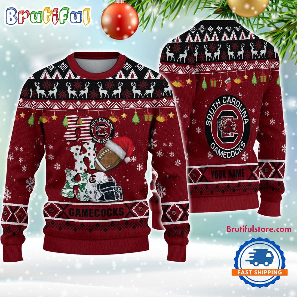 Sportswearmerch South Carolina Gamecocks NCAA Personalized Christmas Sweater For Fan