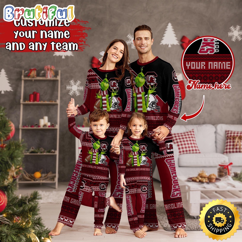 Sportswearmerch South Carolina Gamecocks NCAA Personalized Pajamas Family For Fan