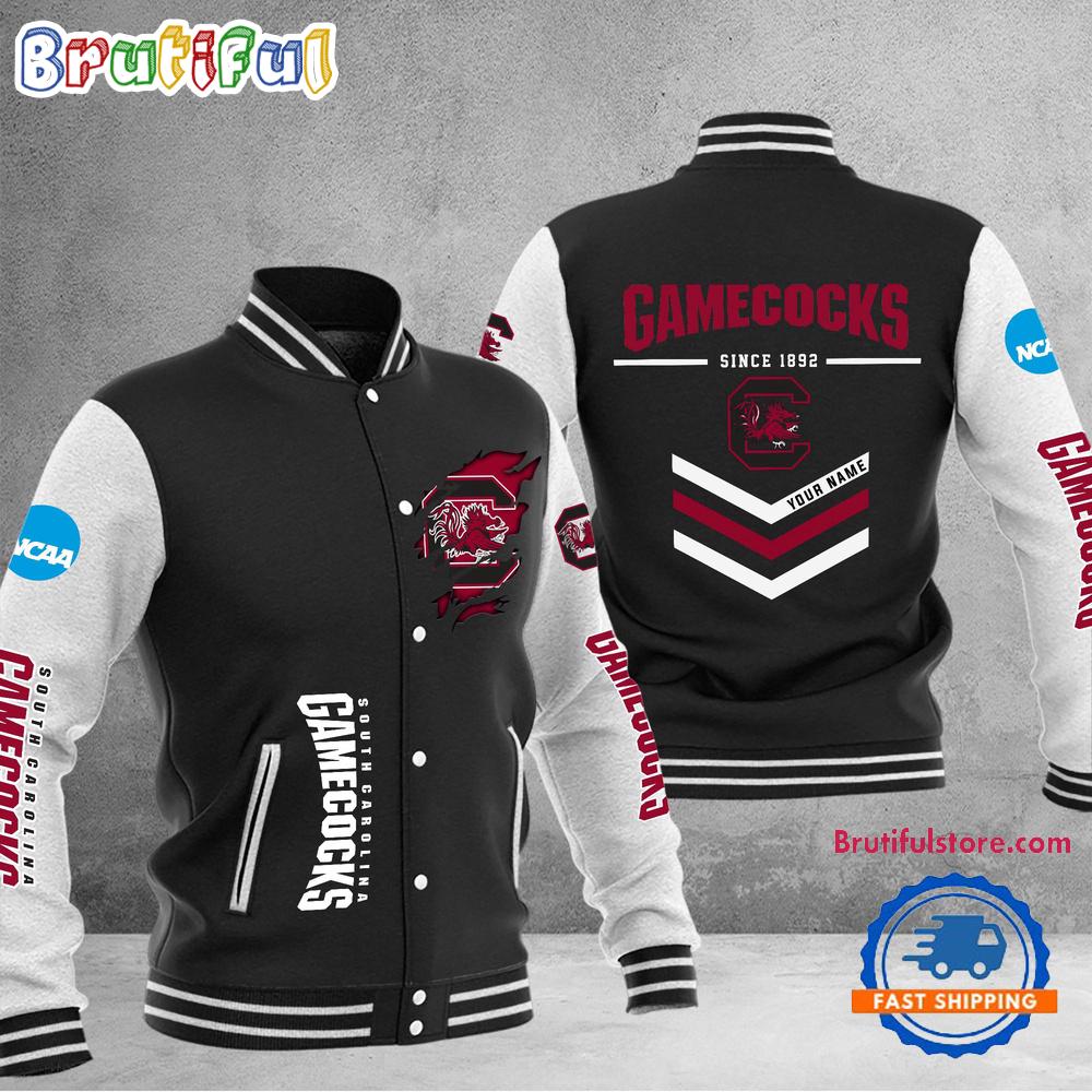 Sportswearmerch South Carolina Gamecocks NCAA Personalized Personalized Baseball Jacket For Fan