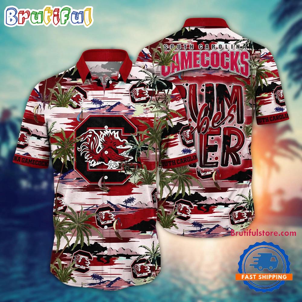 Sportswearmerch South Carolina Gamecocks NCAA Summer Beach Personalized Hawaiian Shirt For Fan