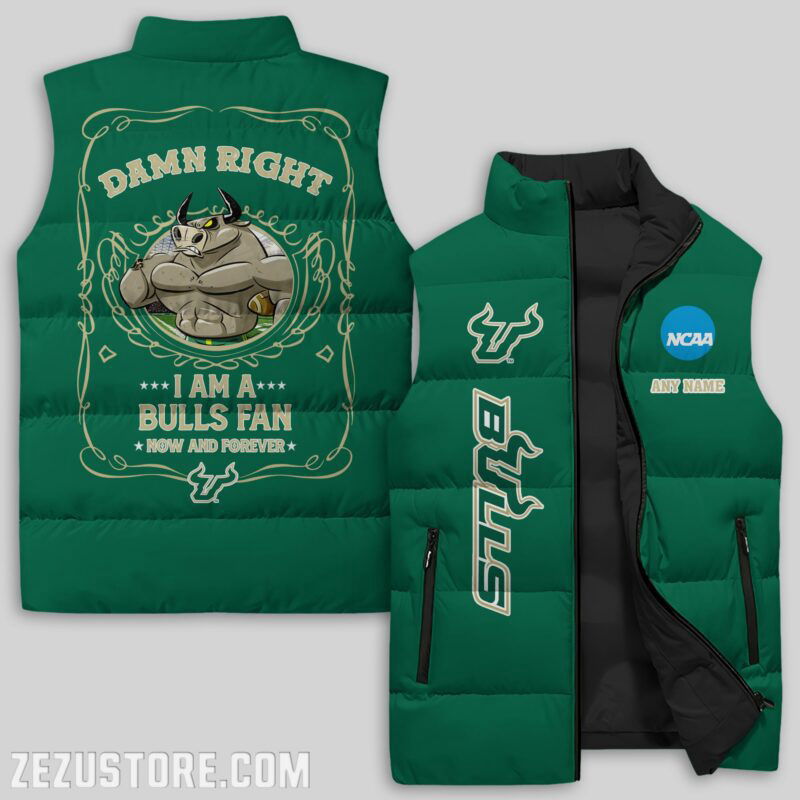 Sportswearmerch South Florida Bulls NCAA Sleeveless Puffer Jacket For Fans