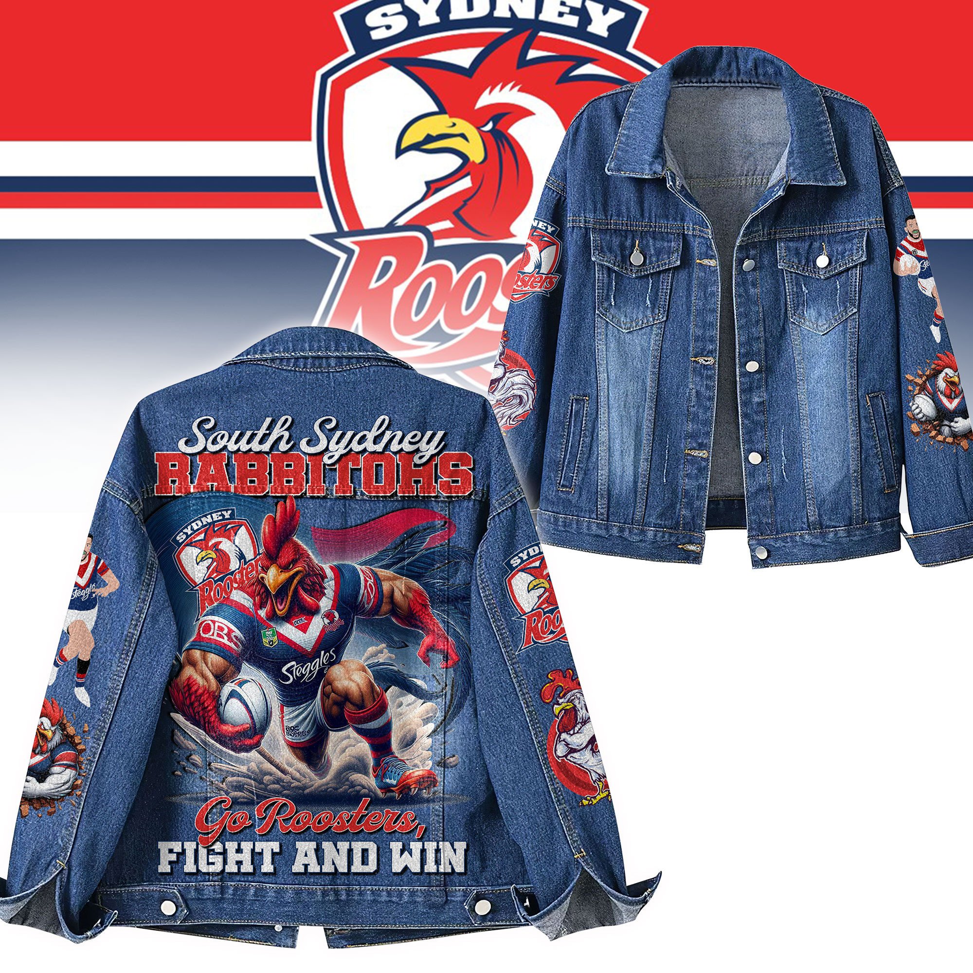Sportswearmerch South Sydney Rabbitohs Denim Jacket Gift For Fans