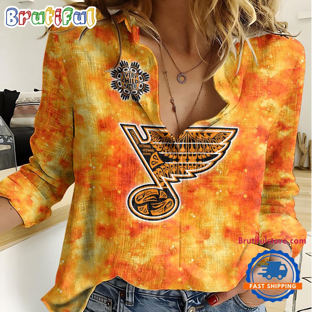 Sportswearmerch St. Louis Blues NHL Hockey Women's Casual Shirt For Fan