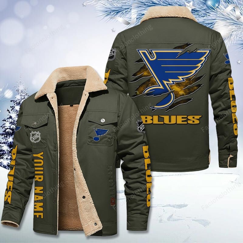Sportswearmerch St Louis Blues NHL Personalized Cotton Jacket For Fan