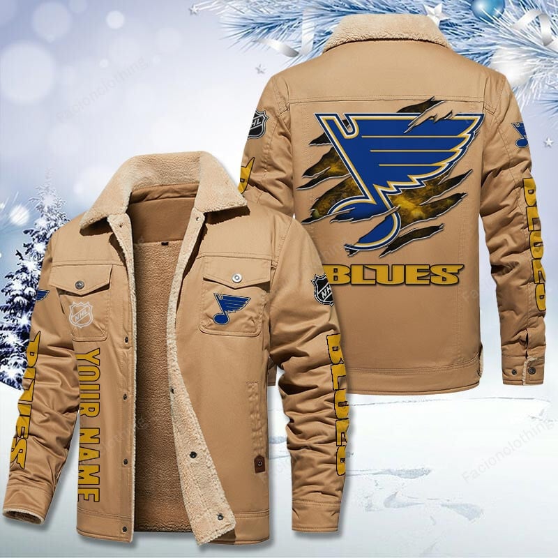 Sportswearmerch St Louis Blues NHL Personalized Cotton Jacket For Fan