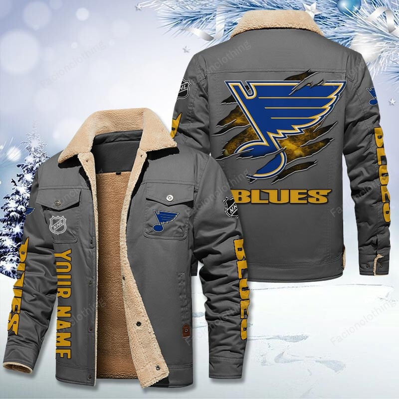 Sportswearmerch St Louis Blues NHL Personalized Cotton Jacket For Fan
