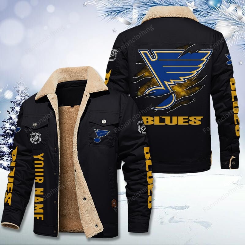 Sportswearmerch St Louis Blues NHL Personalized Cotton Jacket For Fan