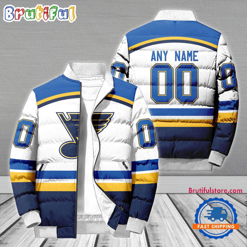 Sportswearmerch St. Louis Blues NHL Personalized Puffer Jacket For Fan
