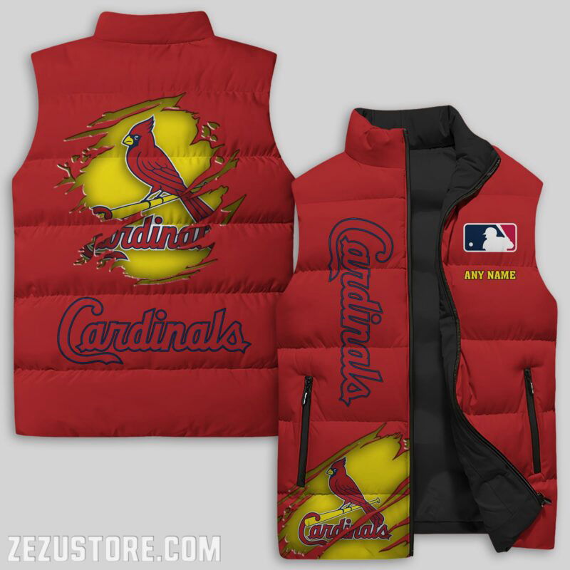 Sportswearmerch St. Louis Cardinals MLB Sleeveless Puffer Jacket For Fans