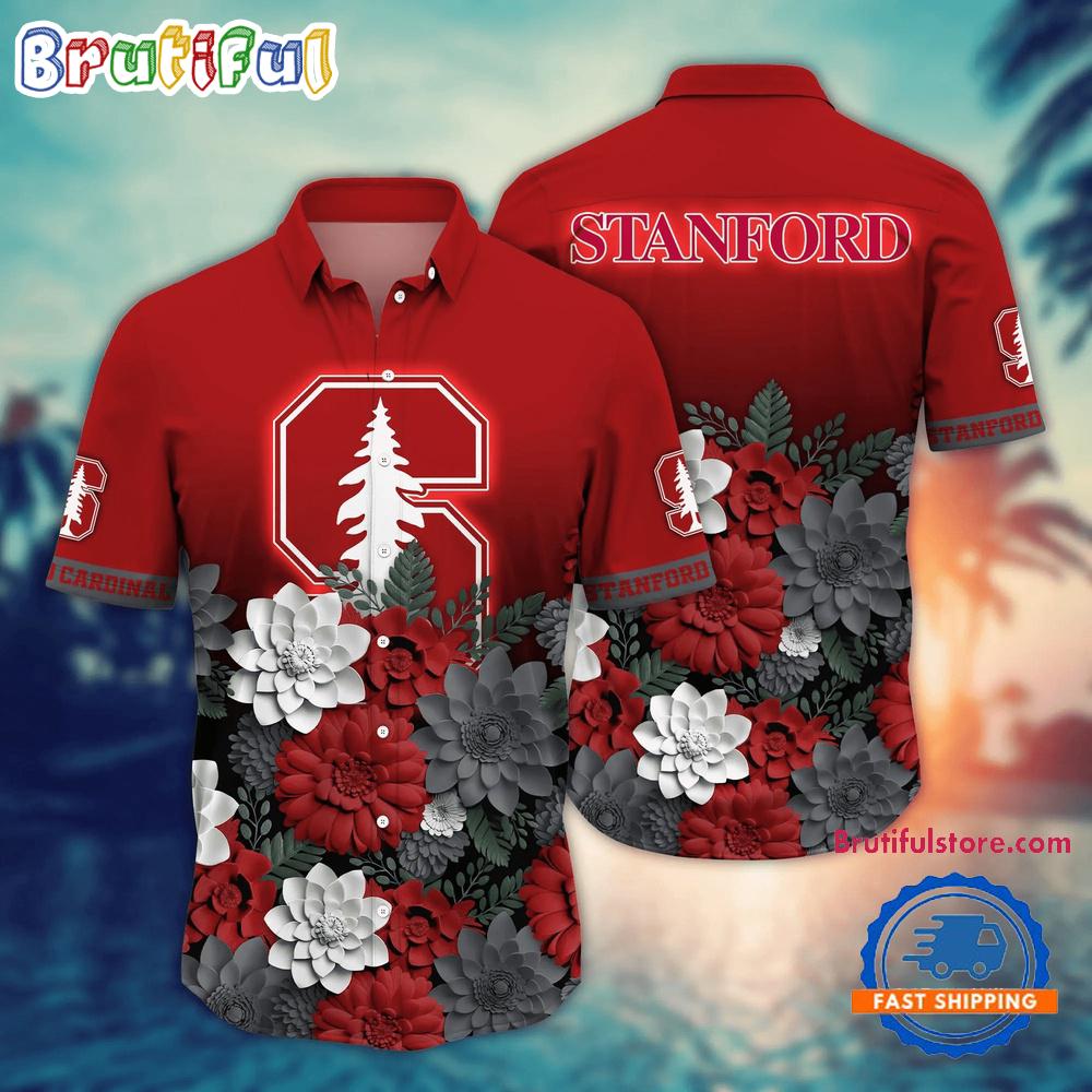 Sportswearmerch Stanford Cardinal NCAA Flower Tropical Summer Beach Hawaiian Shirt For Fan