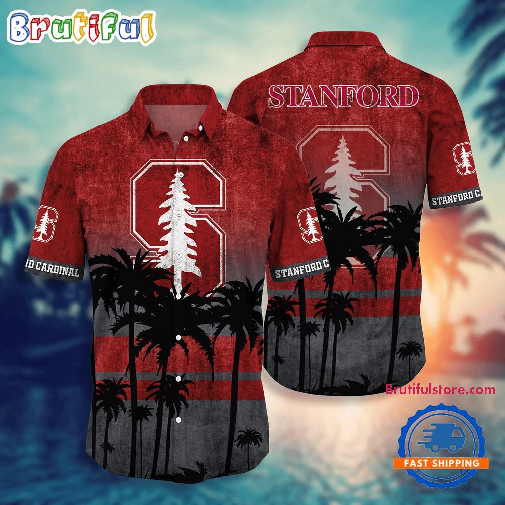 Sportswearmerch Stanford Cardinal NCAA Palm Tree Tropical Summer Beach Hawaiian Shirt For Fan