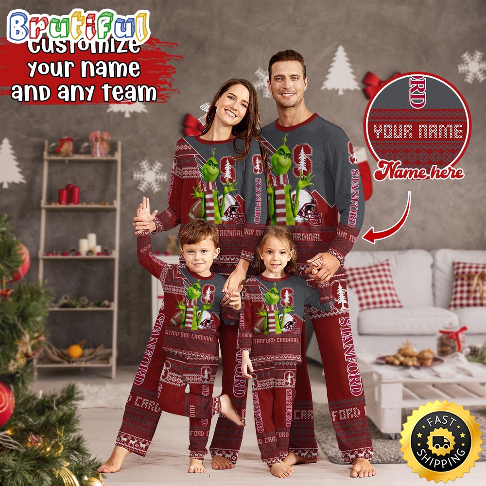 Sportswearmerch Stanford Cardinal NCAA Personalized Pajamas Family For Fan