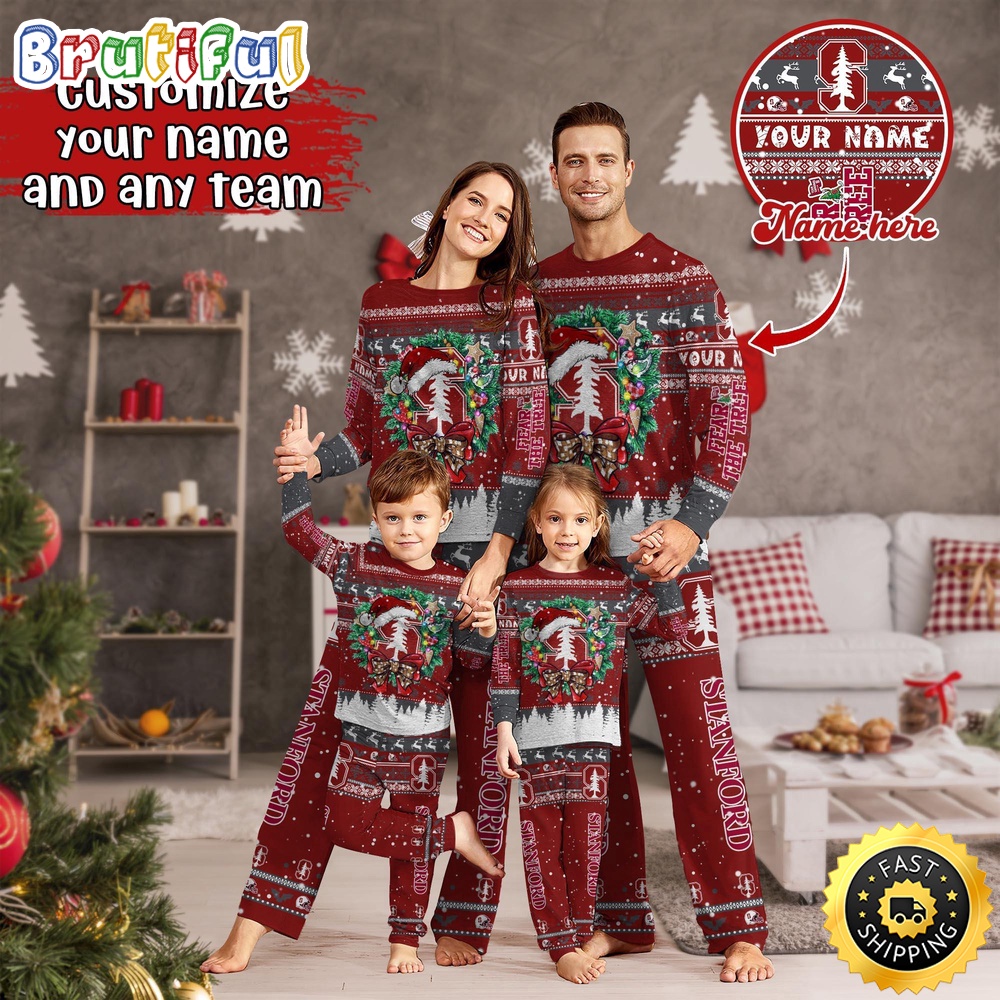 Sportswearmerch Stanford Cardinal NCAA Personalized Pajamas Family For Fan