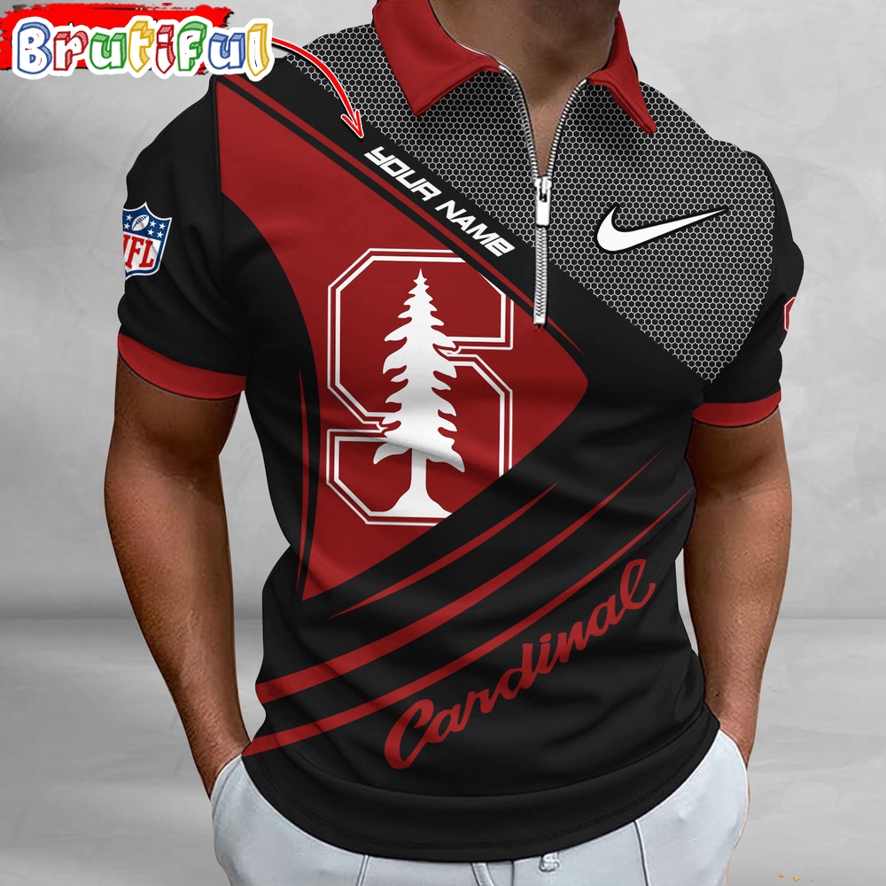 Sportswearmerch Stanford Cardinal NCAA Personalized Zip Polo Shirt For Fan