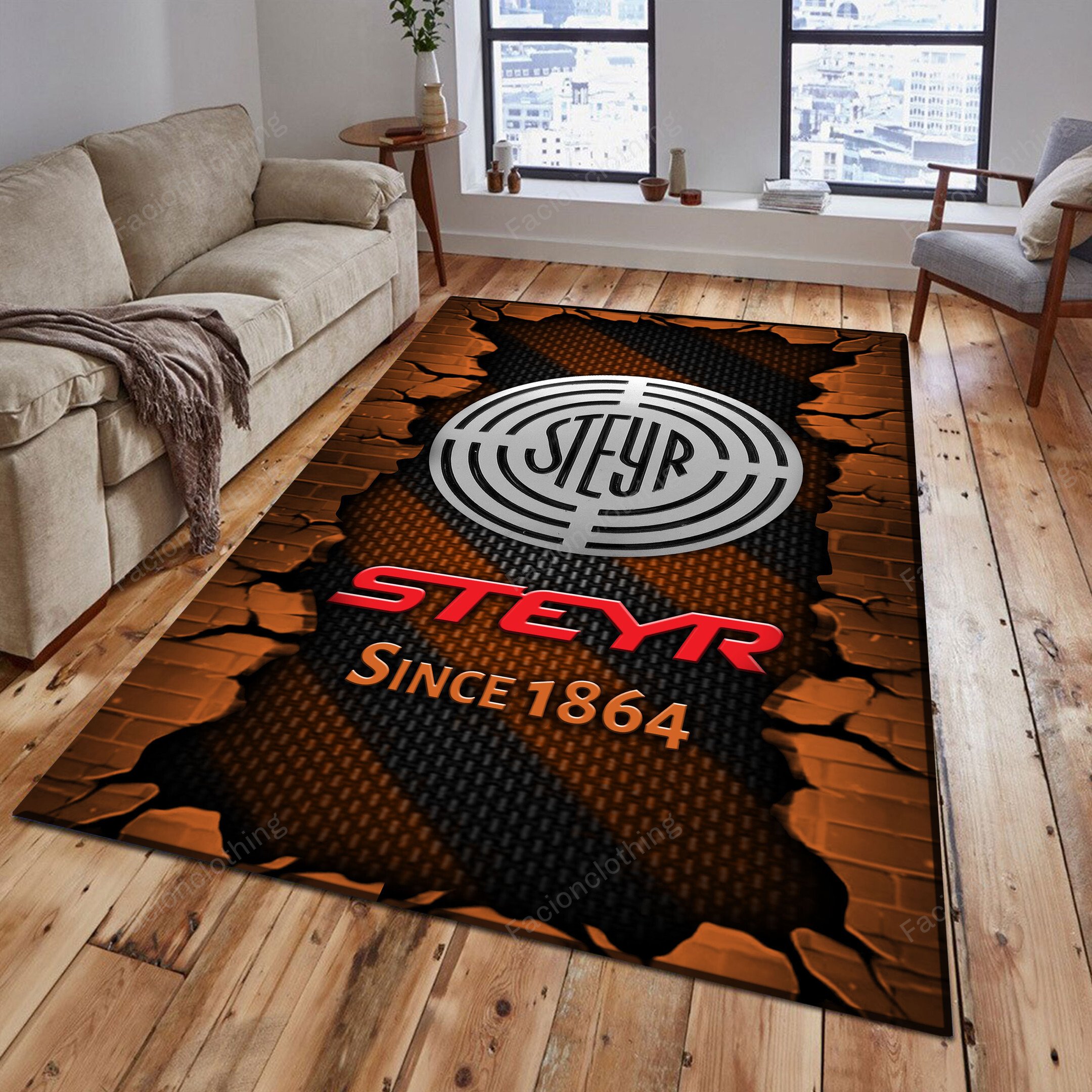 Sportswearmerch Steyr Tractor Personalized Rug For Fan