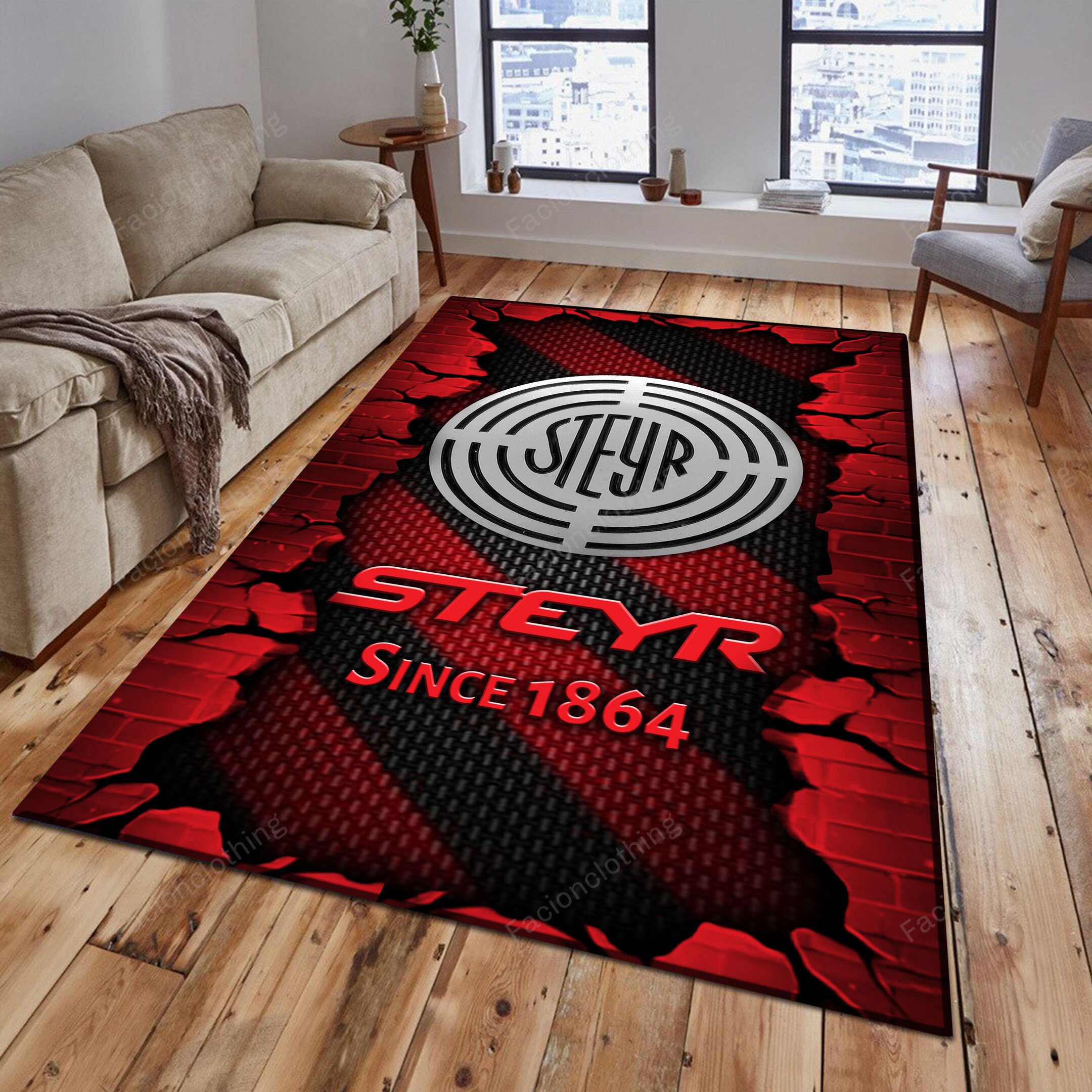 Sportswearmerch Steyr Tractor Personalized Rug For Fan