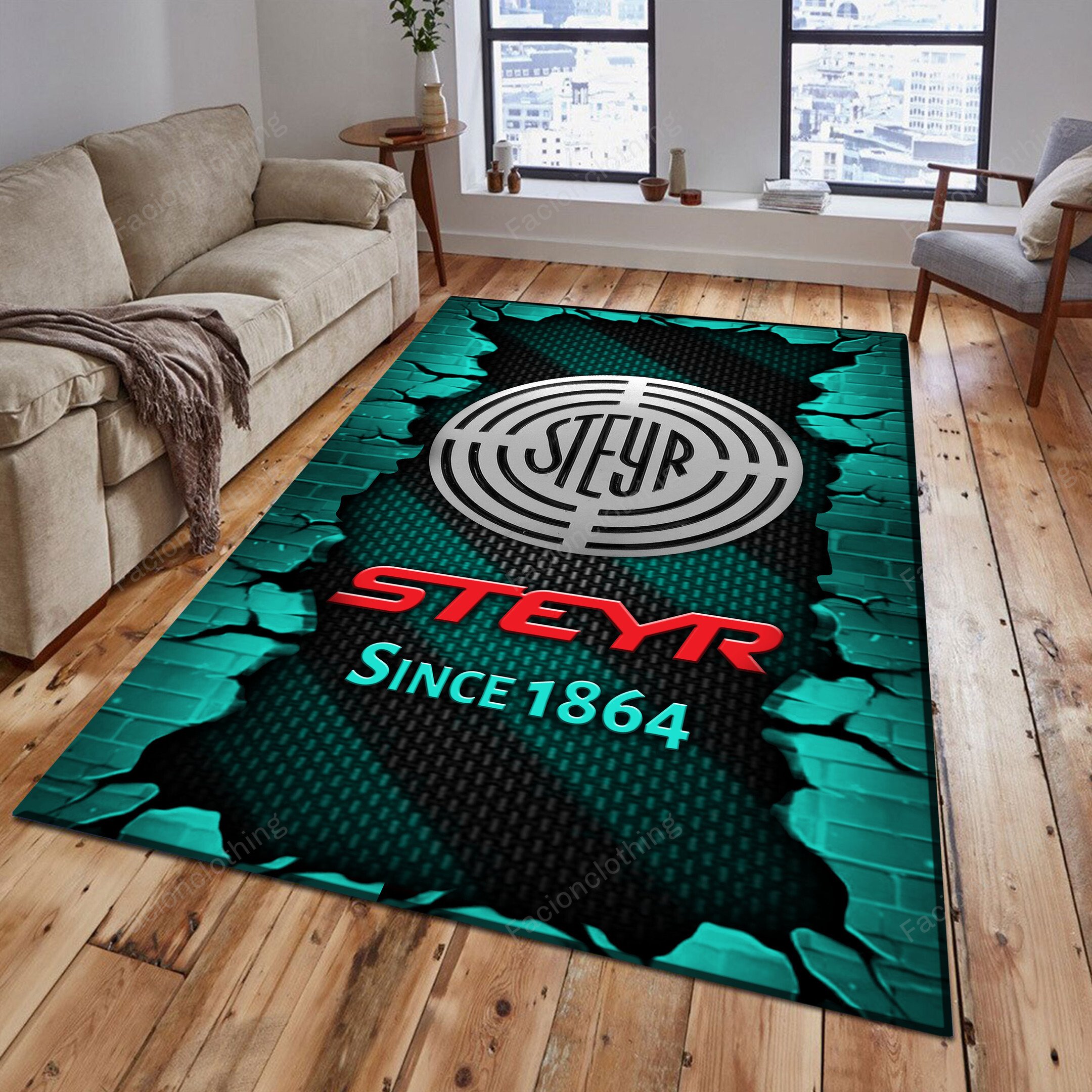 Sportswearmerch Steyr Tractor Personalized Rug For Fan