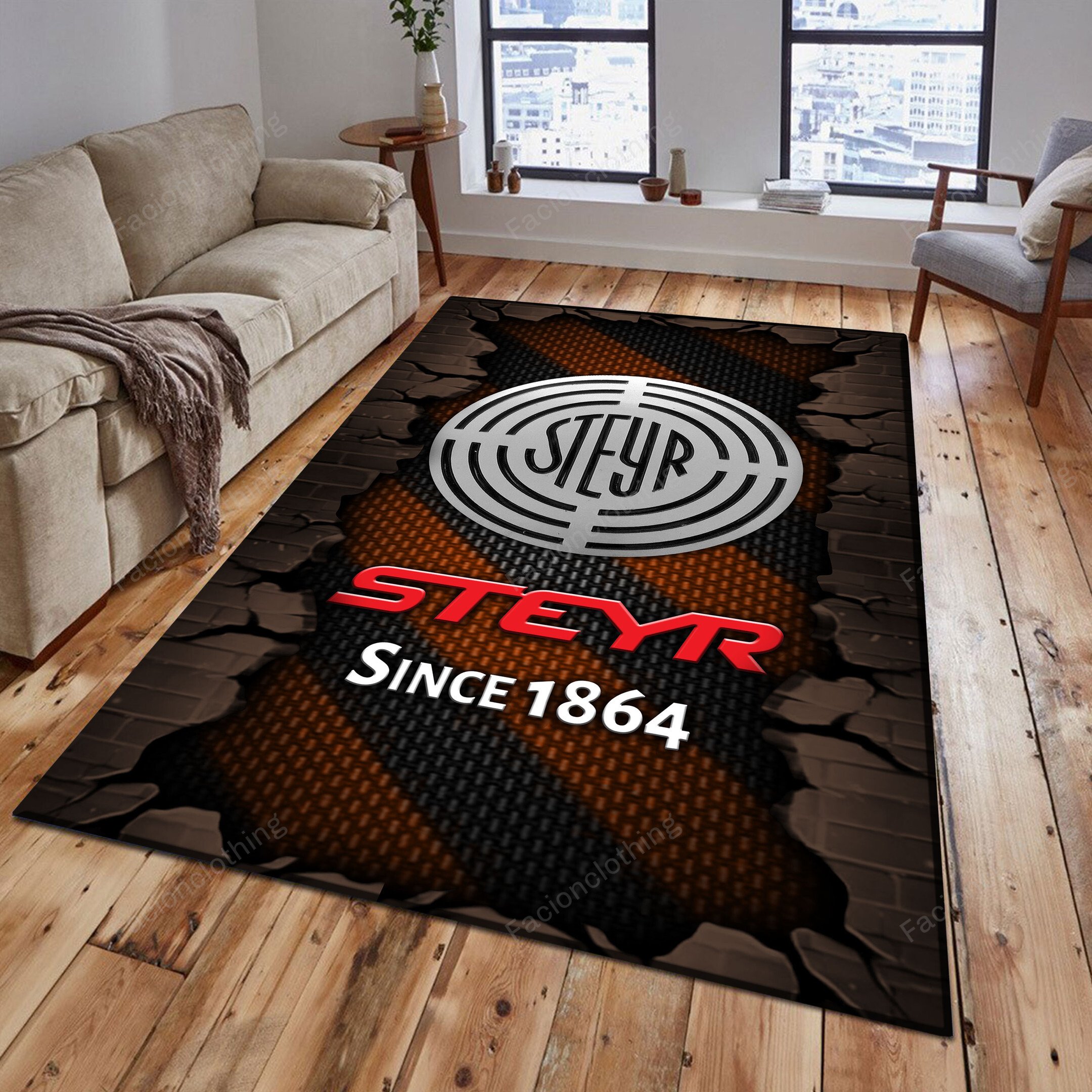 Sportswearmerch Steyr Tractor Personalized Rug For Fan