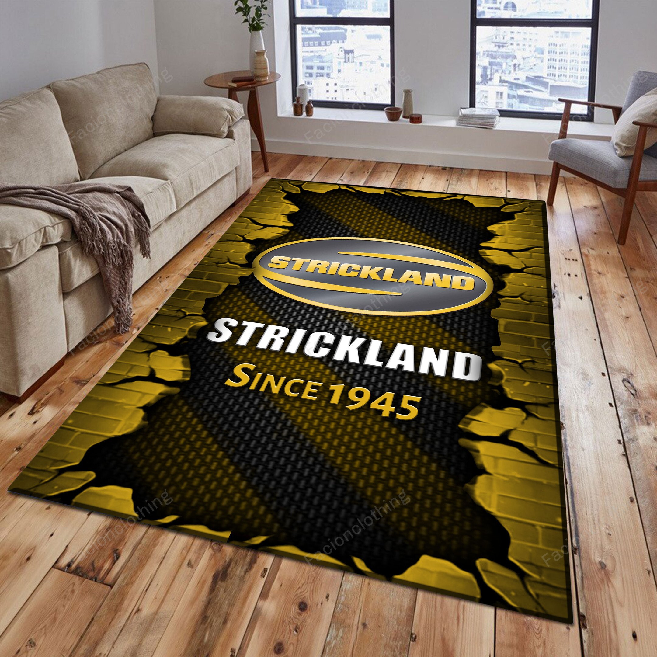 Sportswearmerch Strickland Tractor Personalized Rug For Fan
