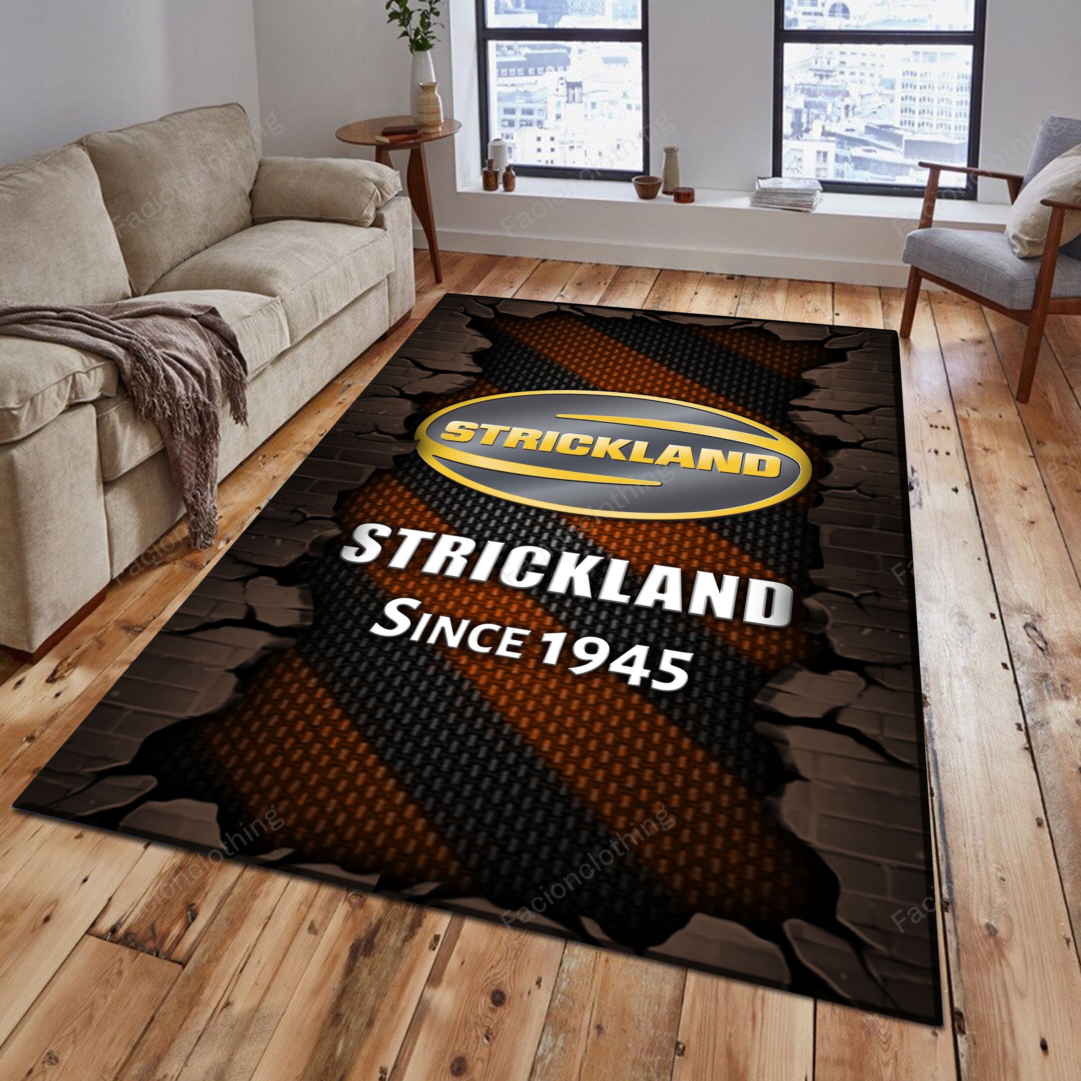 Sportswearmerch Strickland Tractor Personalized Rug For Fan