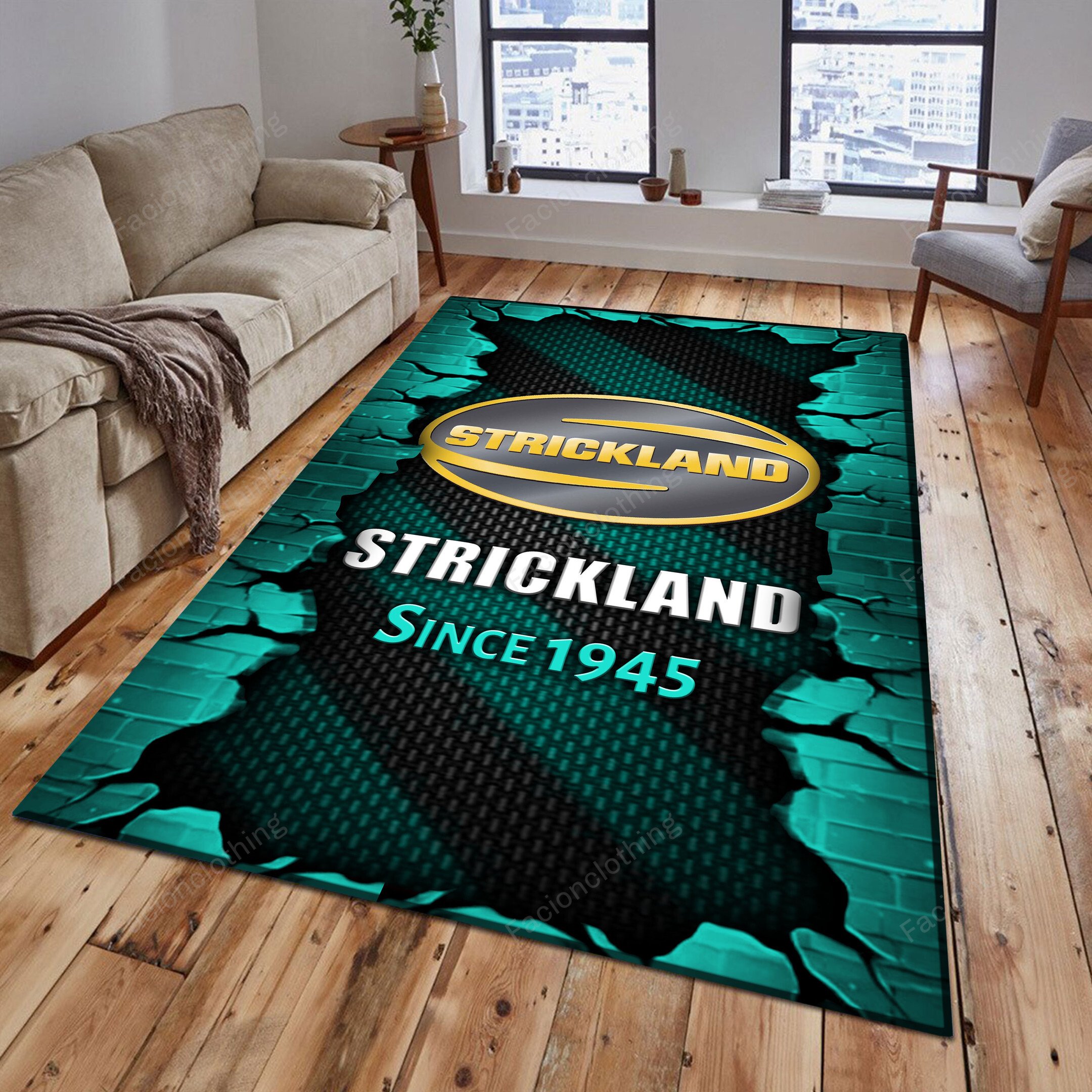 Sportswearmerch Strickland Tractor Personalized Rug For Fan