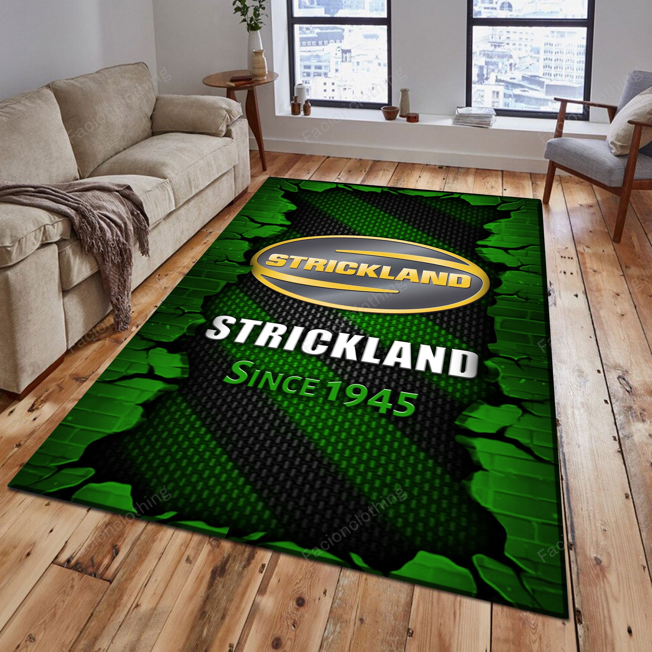 Sportswearmerch Strickland Tractor Personalized Rug For Fan