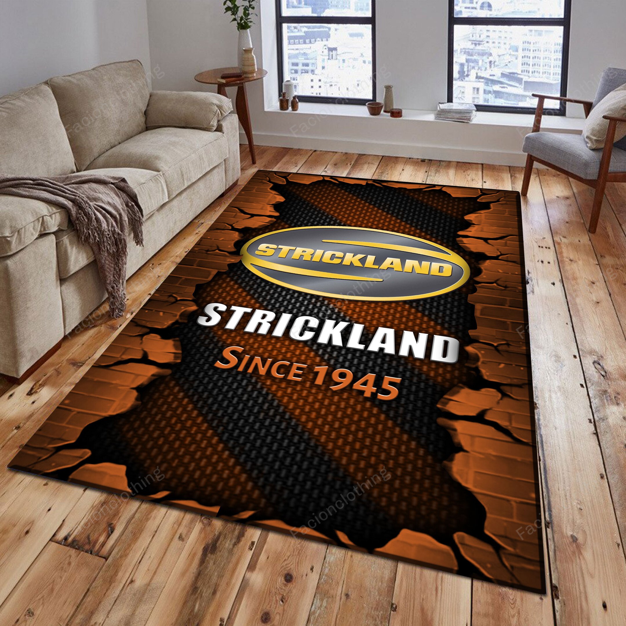 Sportswearmerch Strickland Tractor Personalized Rug For Fan