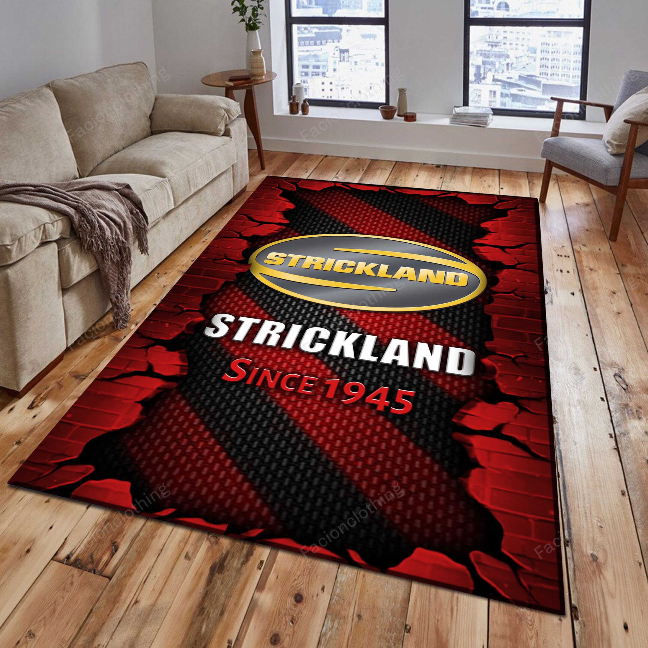 Sportswearmerch Strickland Tractor Personalized Rug For Fan