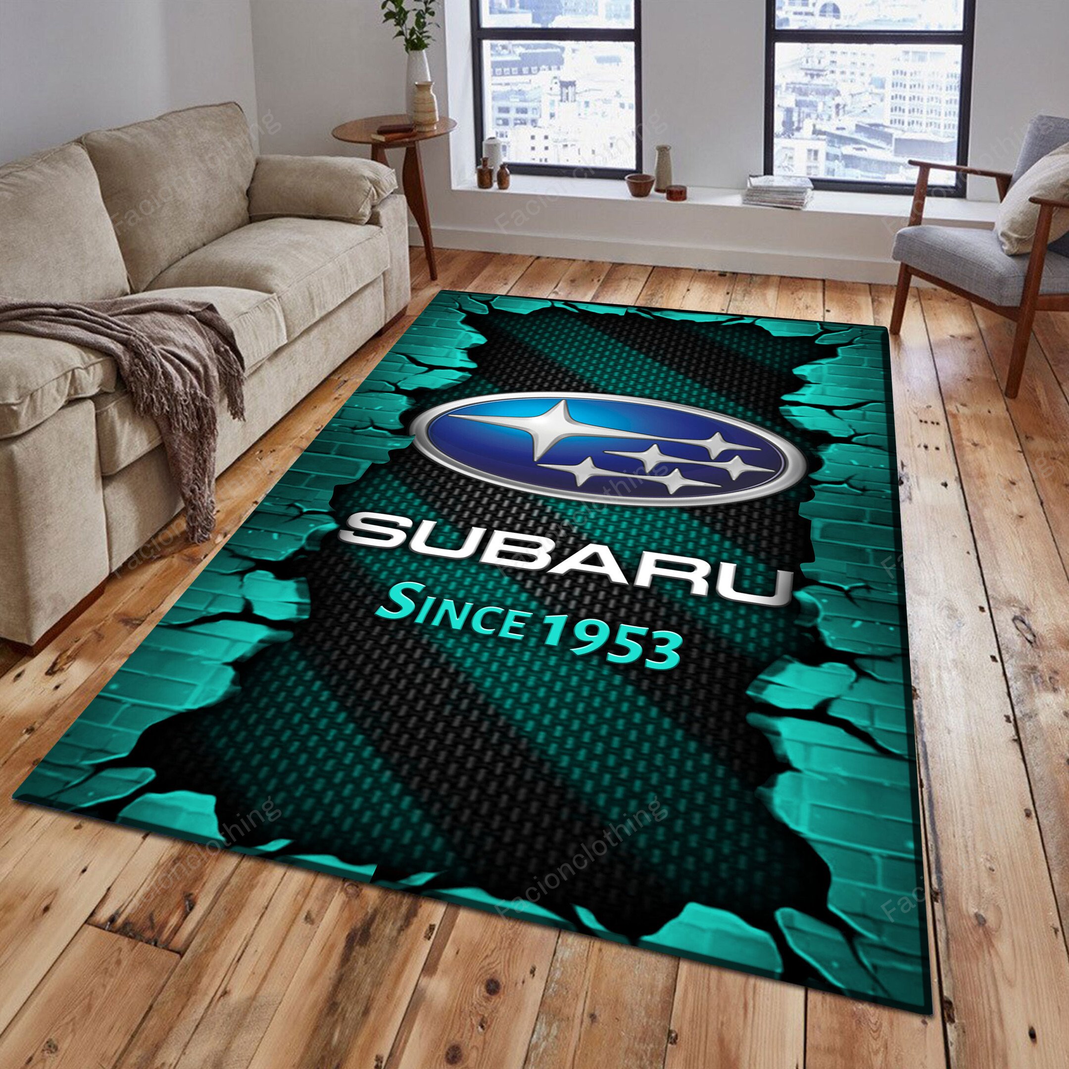 Sportswearmerch Subaru Car Personalized Rug For Fan