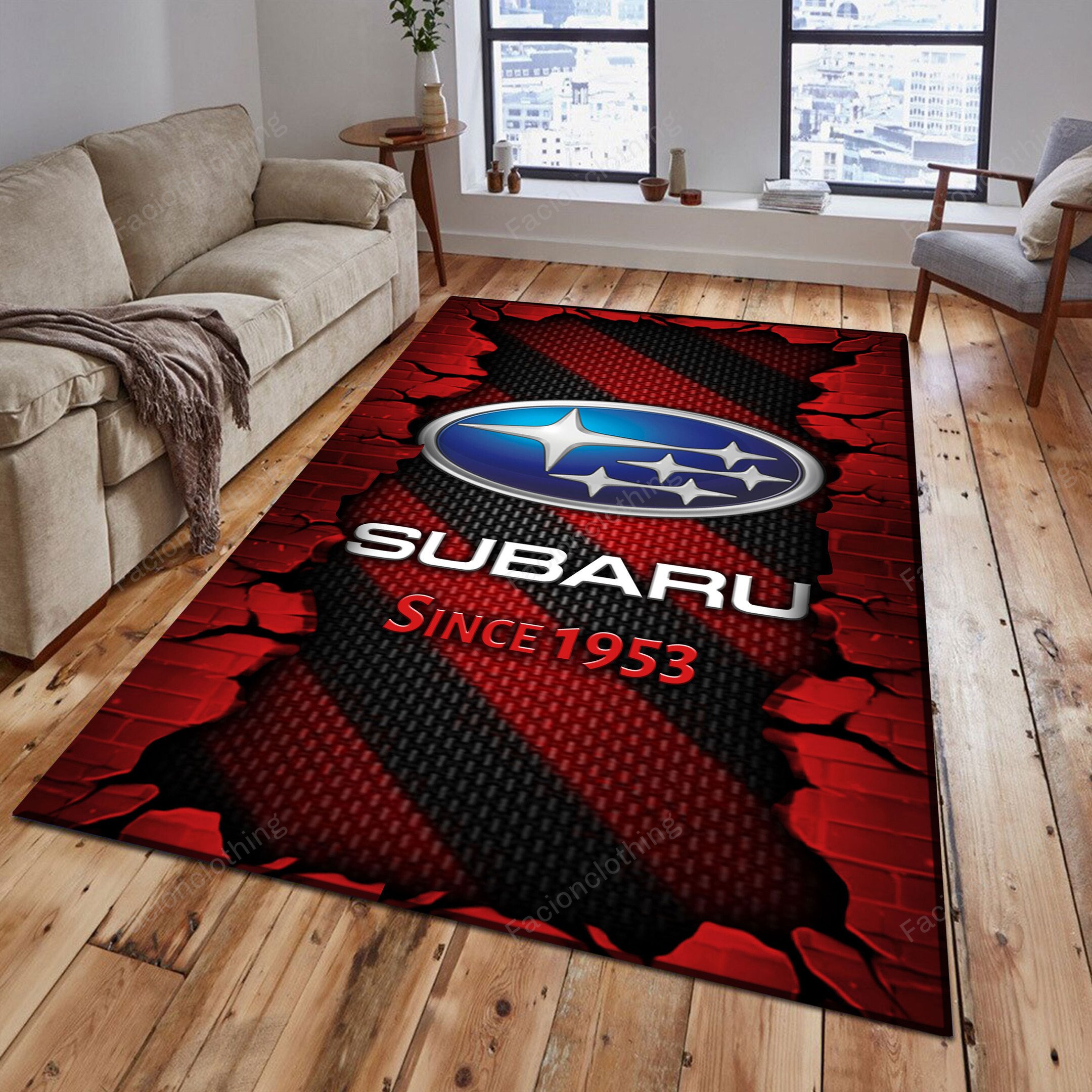 Sportswearmerch Subaru Car Personalized Rug For Fan