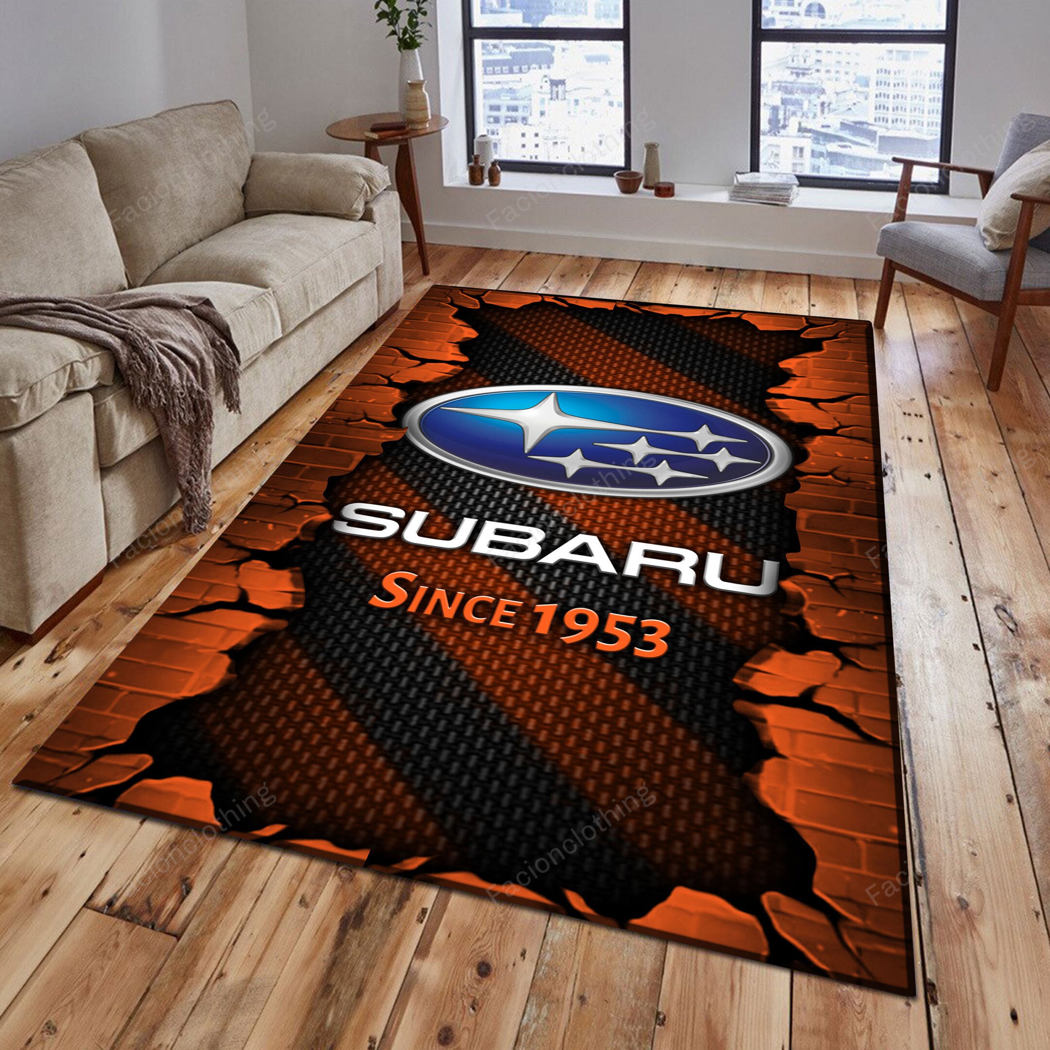 Sportswearmerch Subaru Car Personalized Rug For Fan