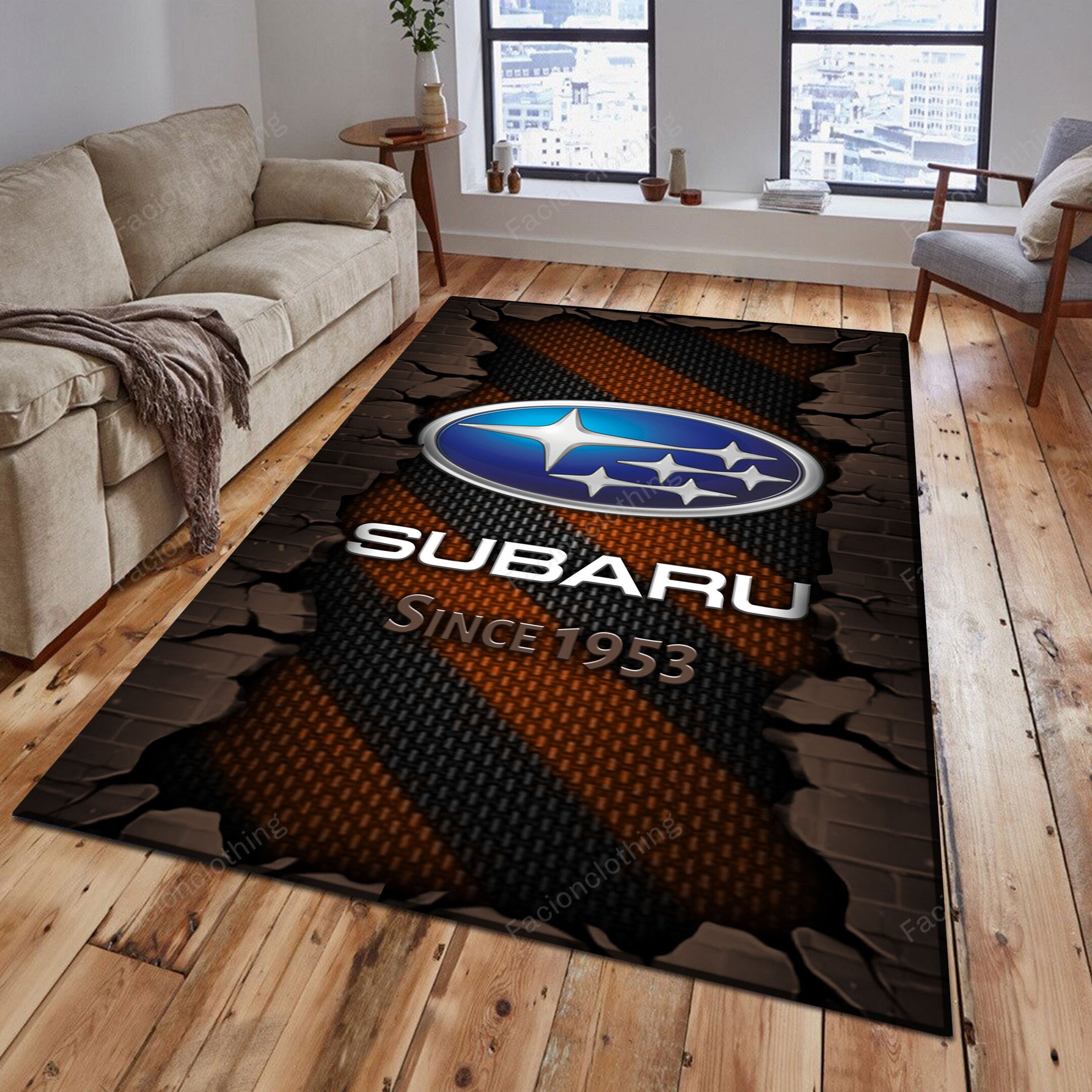 Sportswearmerch Subaru Car Personalized Rug For Fan