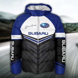 Sportswearmerch Subaru Car Puffer Jacket For Fan