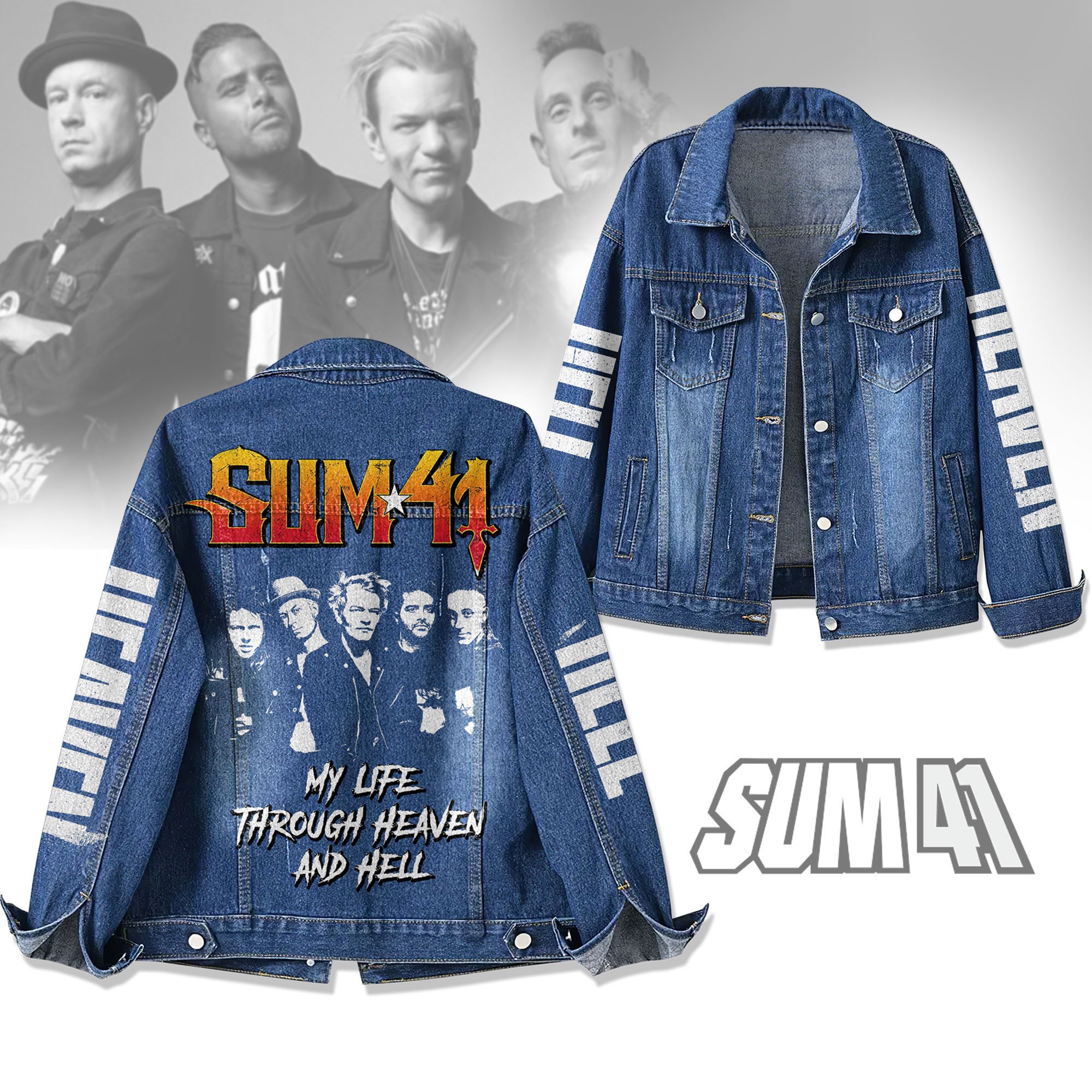 Sportswearmerch  Sum 41  Denim Jacket Gift For Fans